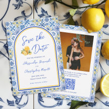 Mediterranean Wedding Save The Date Mailing Supply