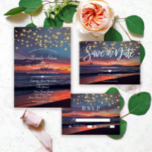 Tropical Sunset Beach Summer Wedding Suite