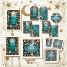 Over the Moon Floral Moonlit Flower Baby Shower