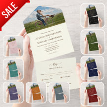 All Inclusive PHOTO Wedding Invitations with RSVP