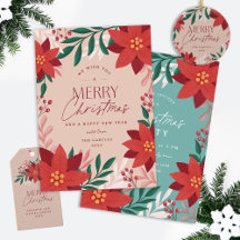 Festive Poinsettia Flowers Christmas