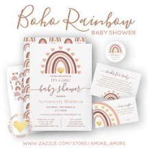 Boho Rainbow Baby Shower & Nursery Suite