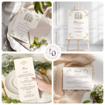 Elegant Watercolor Rococo Wedding