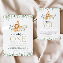 Safari Animals, Wild One First Birthday Collection