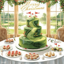 Golf Christmas Greeting from Clubhouse