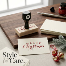 Merry Christmas Rubber Stamp Festive Collection