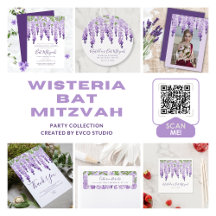 Watercolor Wisteria Bat Mitzvah