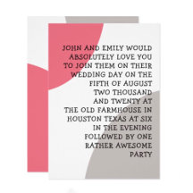 INFORMAL TYPOGRAPHY ROSE PINK GRAY WEDDING