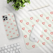 Red Hearts Pattern, Cute, Love Collection