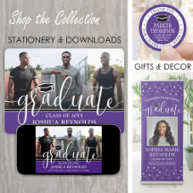 Purple & White Elegant Graduation Celebration