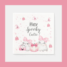 Halloween Girl Pink Theme on White Background