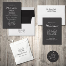 Rustic Chalkboard Fall Halloween Costume Party 