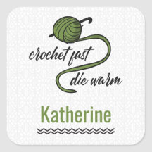 Olive Green Crochet Fast, Die Warm