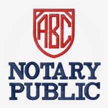 Notary Embroidered Monogrammed Initials