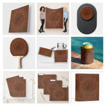 Brown Vintage Leather Embossed Horse Head