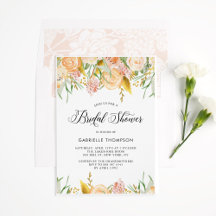 Peach Flowers with Gold Foil Collection