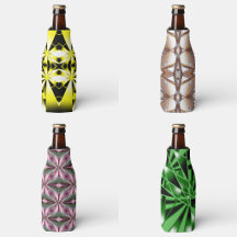 Bottle Cooler Sleeves With Geometric Patterns
