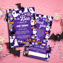 Halloween little boo groovy retro purple