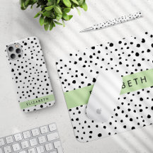 Black Dalmatian, Green - Home Decor Collection