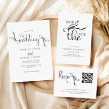 Minimalist Boho Script  Wedding Collection