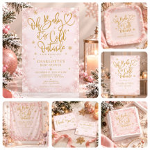 Oh Baby It's Cold Outside   Pink Snowflake Shower