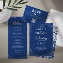 Elegant Dusty French Blue Vintage Floral Wedding