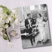 Modern Script Wedding Thank you Cards & Gifts