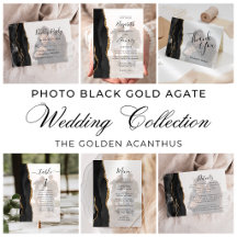 Photo Black Gold Agate Wedding Suite