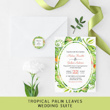 Tropical Jungle Palm Leaf Wedding