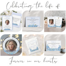 Pretty forget-me-nots memorial funeral collection