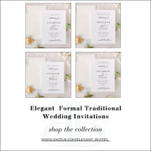 Elegant Traditional Formal Wedding Invitations