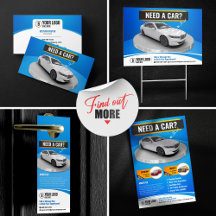 Blue Modern Luxury Car Rental Automobile Car Hire 