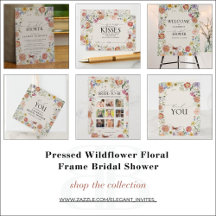 Pressed Wildflower Floral Frame Bridal Shower