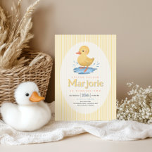 Girls Whimsical Duckling Splash Toddler Pool Party