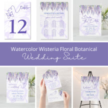 Watercolor Wisteria Floral Botanical