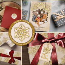 Snowflake Fantasy–Antique White & Gold Glitter