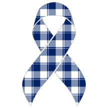 Colorectal Cancer Awareness Plaid, Dark Blue