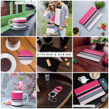 Pink & Black Uniform Stripes