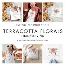Rustic Terracotta Florals Thanksgiving