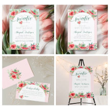 Little Sweetie 🍉 Watermelon Floral Baby Shower