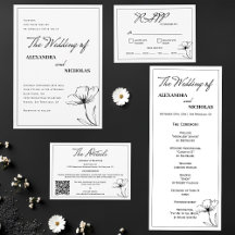 Black and White Modern Elegant Wedding Suite