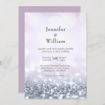 Elegant Bokeh Silver Glitter Wedding Suite