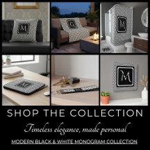 Modern Black & White Monogram Collection