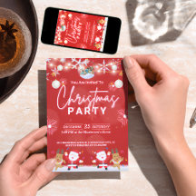 Christmas party invitations