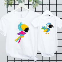 Colorful Parrots - Baby and Kids Clothes