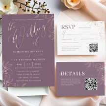 Elegant Burgundy & Gold Floral Wedding Collection