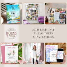 30th Birthday Cards, Gifts and Invitations