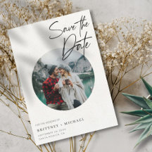 Modern ANA Hand-lettered Save the Date