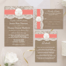 The Coral Sand Dollar Wedding Collection
