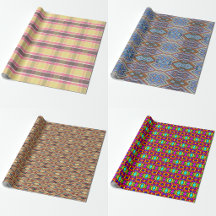 Wrapping Paper Rolls With Geometric Designs 